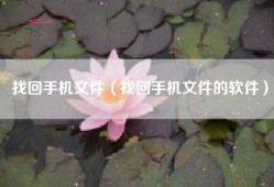 找回手机文件（找回手机文件的软件）