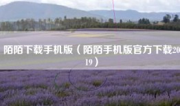 陌陌下载手机版（陌陌手机版官方下载2019）