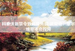 科索沃新禁令致局势升级 武契奇：塞尔维亚不会投降