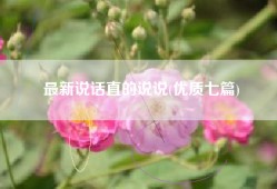 最新说话直的说说(优质七篇)