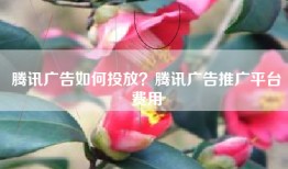 腾讯广告如何投放？腾讯广告推广平台费用