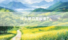 什么是百度权重？
