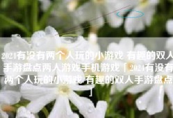 2024有没有两个人玩的小游戏 有趣的双人手游盘点两人游戏手机游戏「2024有没有两个人玩的小游戏 有趣的双人手游盘点」