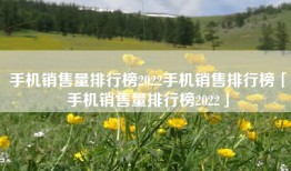 手机销售量排行榜2022手机销售排行榜「手机销售量排行榜2022」