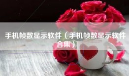 手机帧数显示软件（手机帧数显示软件合集）