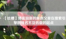 【吐槽】博客园新的原创文章在搜索引擎的排名不及转载的站点