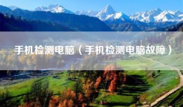 手机检测电脑（手机检测电脑故障）