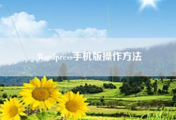 Wordpress手机版操作方法