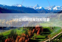 XXX公司网络规划和部署