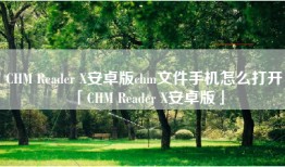 CHM Reader X安卓版chm文件手机怎么打开「CHM Reader X安卓版」