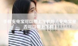 手机充电宝可以带上飞机吗（充电宝是否可以带上飞机）