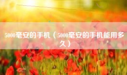 5000毫安的手机（5000毫安的手机能用多久）