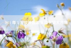 2021 年 5 月设计圈超实用干货大合集