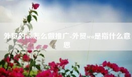 外贸的seo怎么做推广-外贸seo是指什么意思