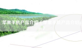苹果手机产品介绍（苹果手机产品介绍ppt）