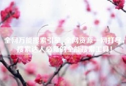 全网万能搜索引擎_全网资源一网打尽，搜索达人必备的全能搜索工具！