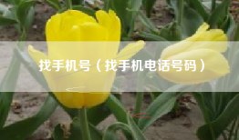 找手机号（找手机电话号码）
