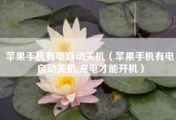 苹果手机有电自动关机（苹果手机有电自动关机,充电才能开机）