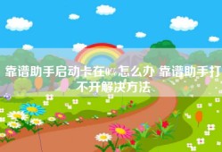 靠谱助手启动卡在0%怎么办 靠谱助手打不开解决方法