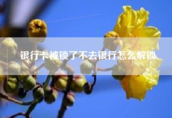 银行卡被锁了不去银行怎么解锁