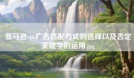 亚马逊cpc广告匹配方式的选择以及否定关键字的运用.jpg