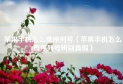 苹果手机怎么查序列号（苹果手机怎么查序列号辨别真假）
