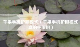 苹果手机护眼模式（苹果手机护眼模式真的护眼吗）