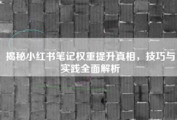 揭秘小红书笔记权重提升真相，技巧与实践全面解析