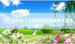 手机做投影（手机做投影仪要多大放大镜）