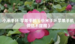 小米手环 苹果手机（小米手环苹果手机微信不提醒）