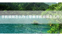 手机锁屏怎么办（苹果手机锁屏怎么办）
