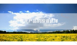信托产品的投资选择