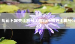 邮箱不需要手机号（邮箱不需要手机号2016）