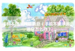 手机不提示微信消息（手机不提示微信消息怎么办）