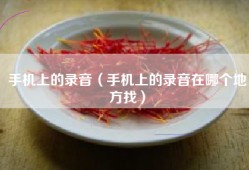 手机上的录音（手机上的录音在哪个地方找）