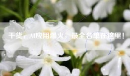 干货，AI应用爆火，最全名单在这里！