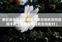 索尼蓝牙耳机如何配对索尼相机如何连接手机「索尼蓝牙耳机如何配对」