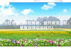 小红书引流策略揭秘，避开限流雷区，掌握高效引流技巧！