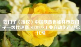 西门子（授权）中国陕西省榆林市西门子一级代理商-SIEMENS工业自动化产品总代理