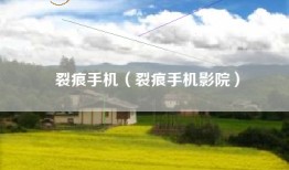裂痕手机（裂痕手机影院）