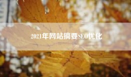 2021年网站摘要SEO优化