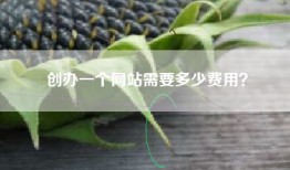 创办一个网站需要多少费用？
