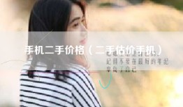 手机二手价格（二手估价手机）