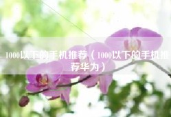 1000以下的手机推荐（1000以下的手机推荐华为）