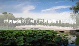 世界最薄的手机（世界最薄手机广告）