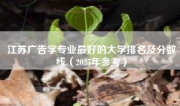 江苏广告学专业最好的大学排名及分数线（2025年参考）