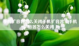 手机扩音器怎么关闭手机扩音器「手机扩音器怎么关闭」