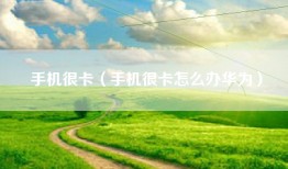 手机很卡（手机很卡怎么办华为）