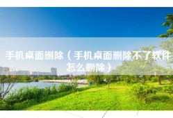 手机桌面删除（手机桌面删除不了软件怎么删除）