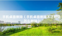 手机桌面删除（手机桌面删除不了软件怎么删除）